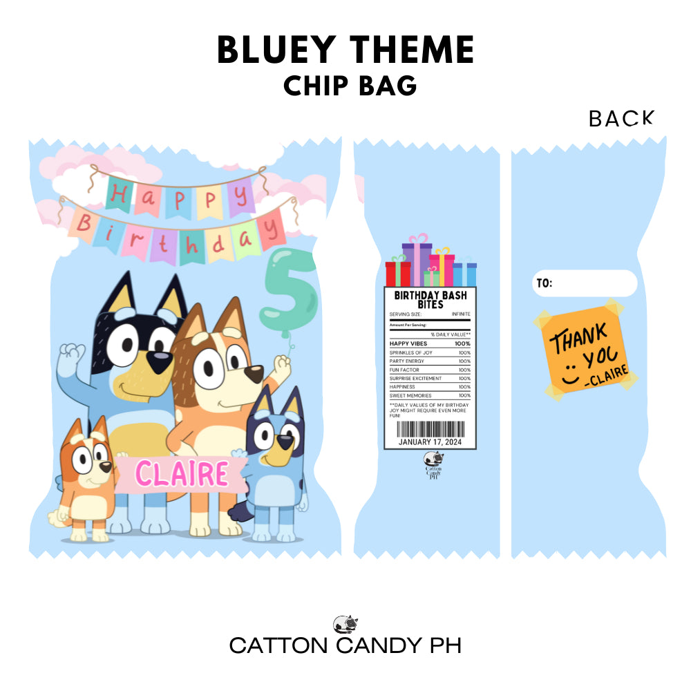 Personalized Birthday Loot Bag Party Favor Souvenir Chip Bag