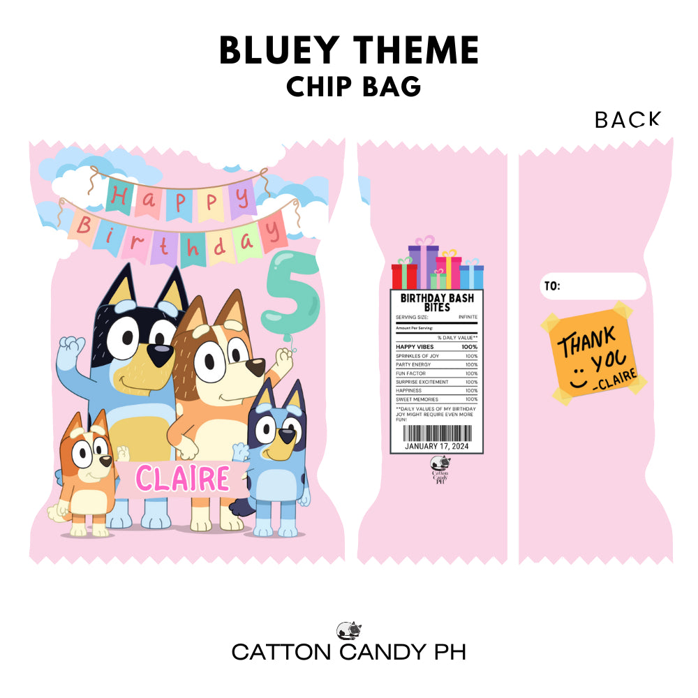 Personalized Birthday Loot Bag Party Favor Souvenir Chip Bag