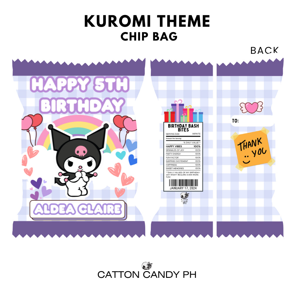 Personalized Birthday Loot Bag Party Favor Souvenir Chip Bag