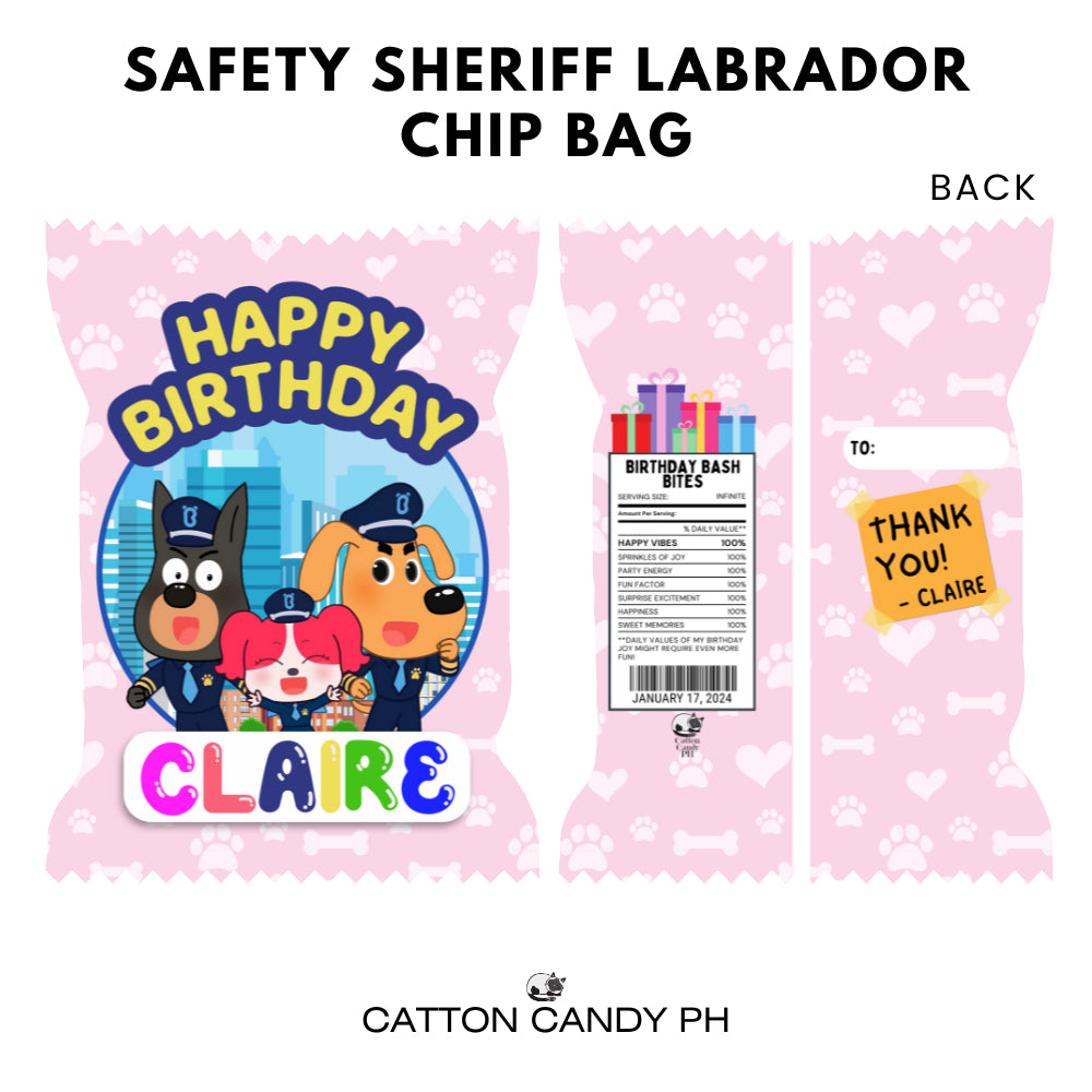 Personalized Birthday Loot Bag Party Favor Souvenir Chip Bag