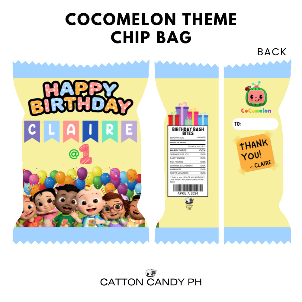 Personalized Birthday Loot Bag Party Favor Souvenir Chip Bag