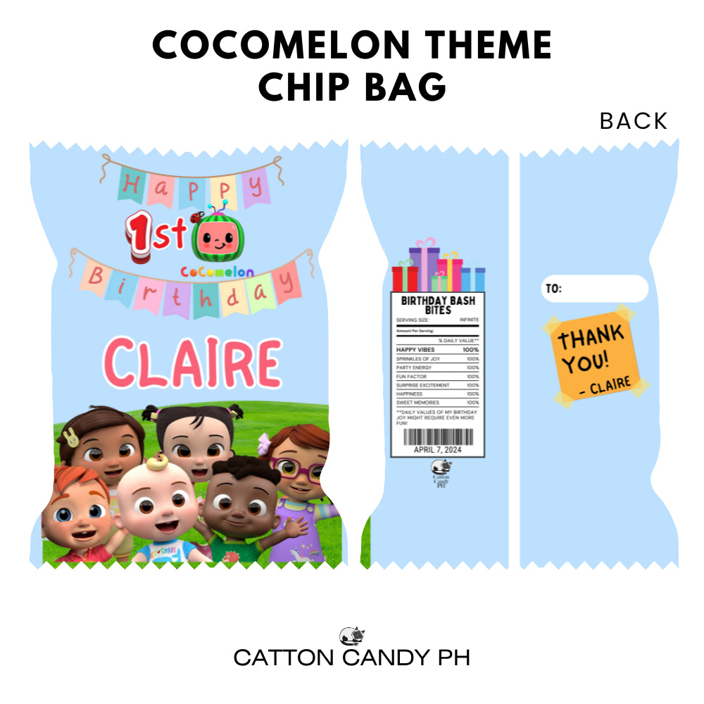 Personalized Birthday Loot Bag Party Favor Souvenir Chip Bag