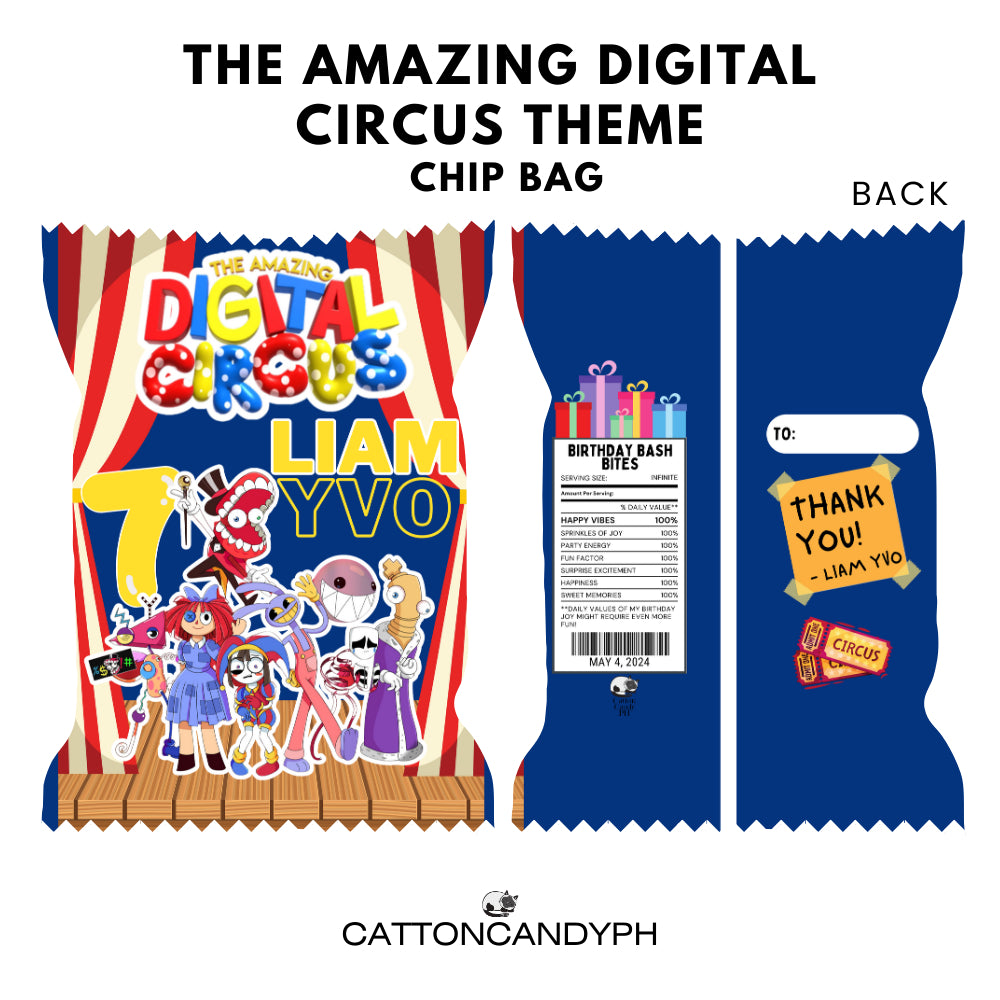 Personalized Birthday Loot Bag Party Favor Souvenir Chip Bag