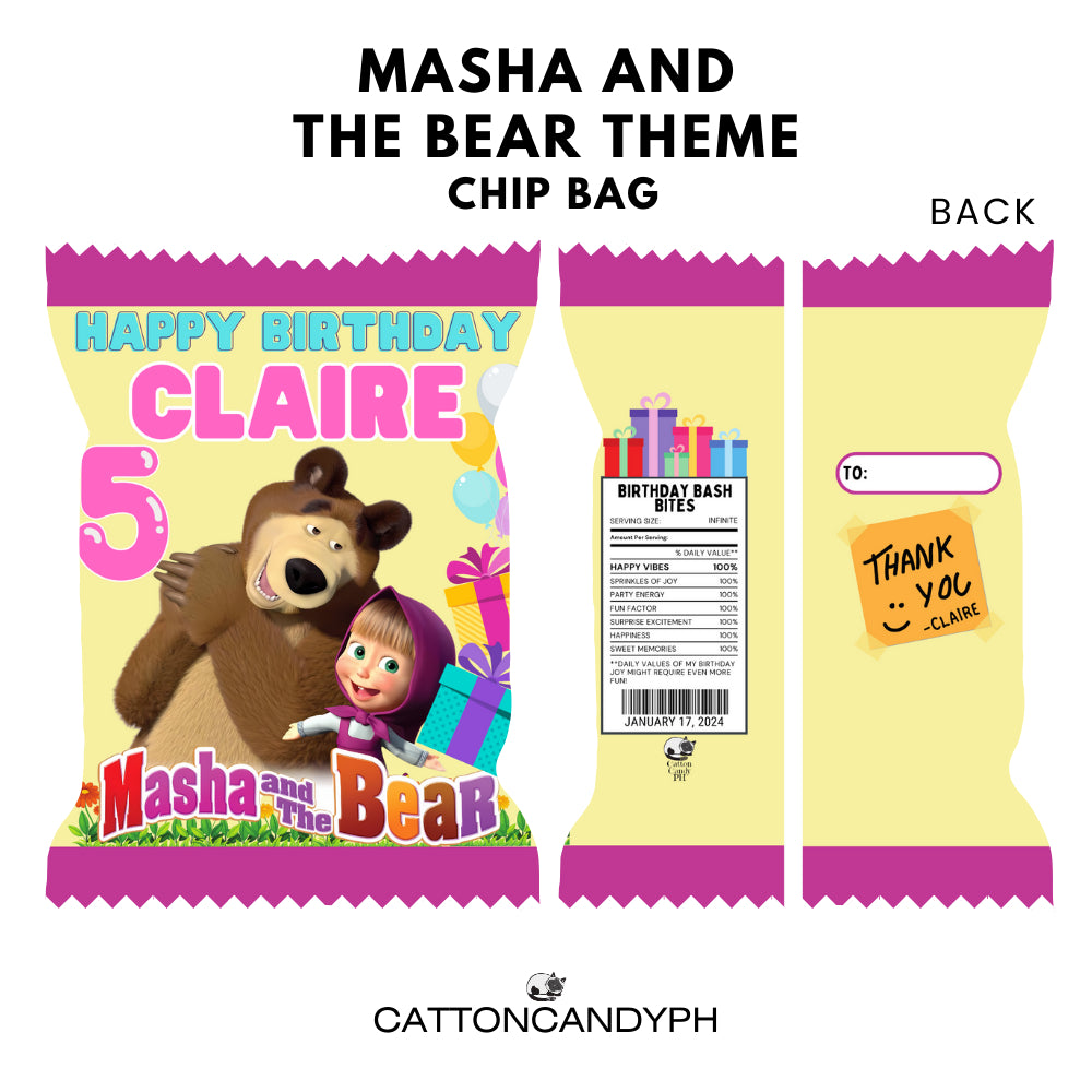 Personalized Birthday Loot Bag Party Favor Souvenir Chip Bag