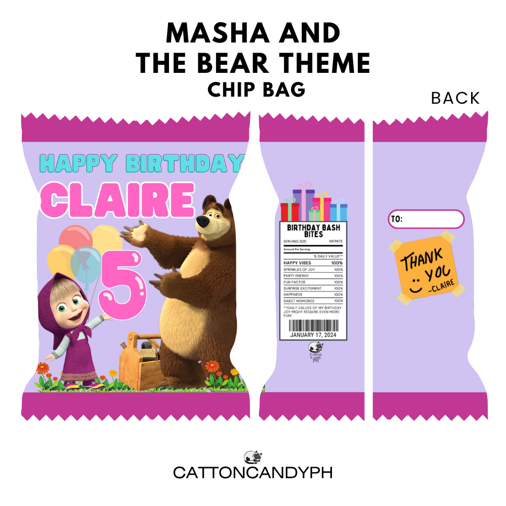 Personalized Birthday Loot Bag Party Favor Souvenir Chip Bag