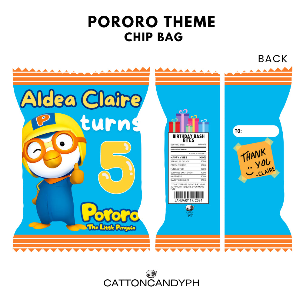 Personalized Birthday Loot Bag Party Favor Souvenir Chip Bag