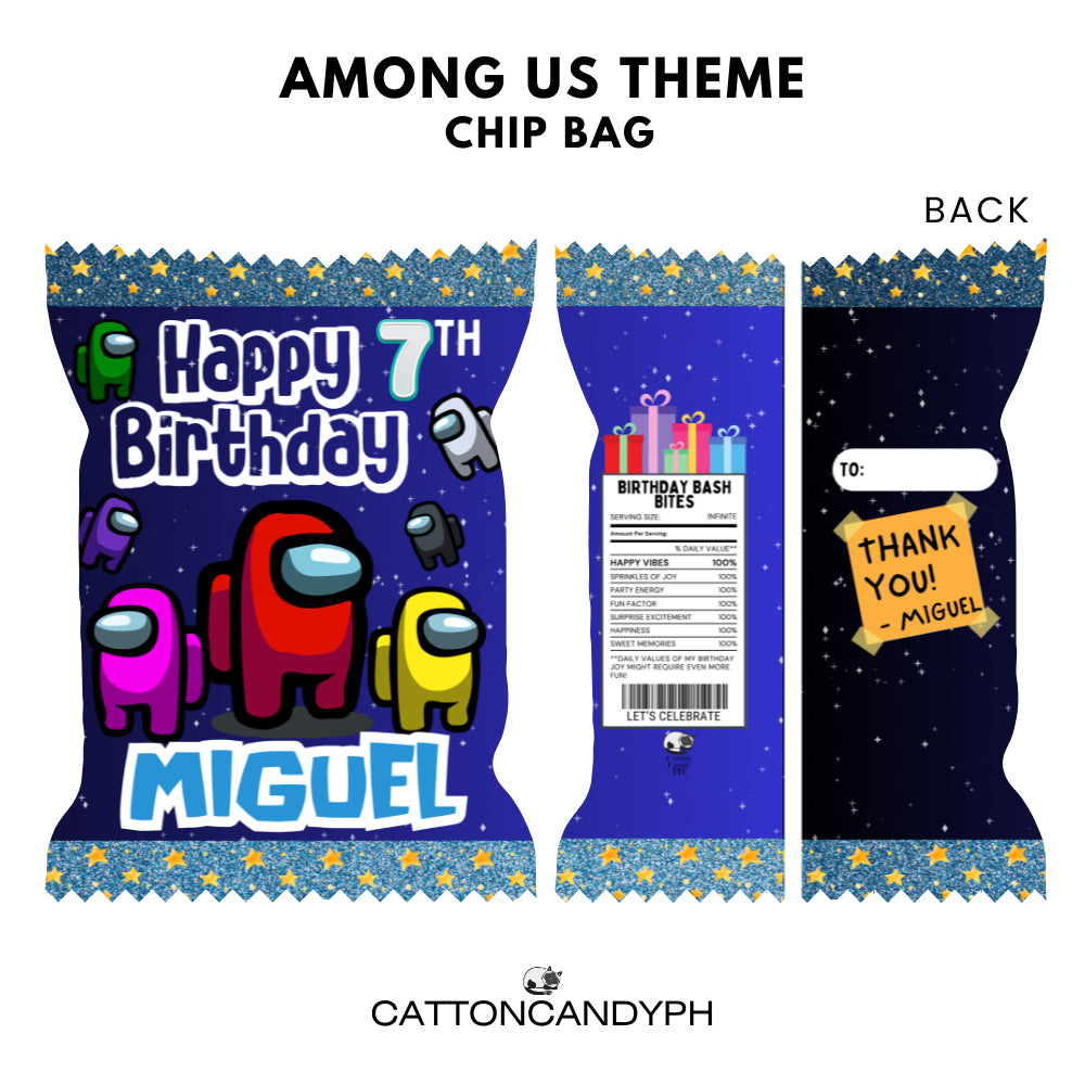 Personalized Birthday Loot Bag Party Favor Souvenir Chip Bag
