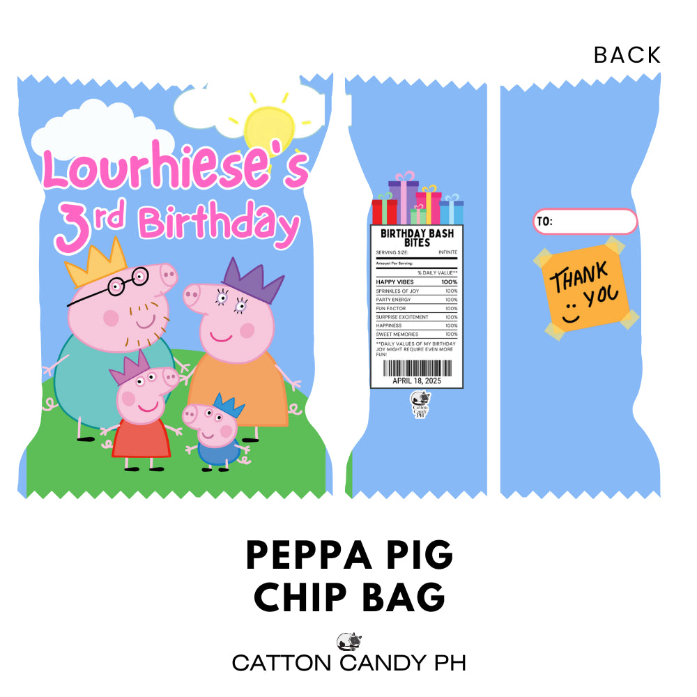 Personalized Birthday Loot Bag Party Favor Souvenir Chip Bag