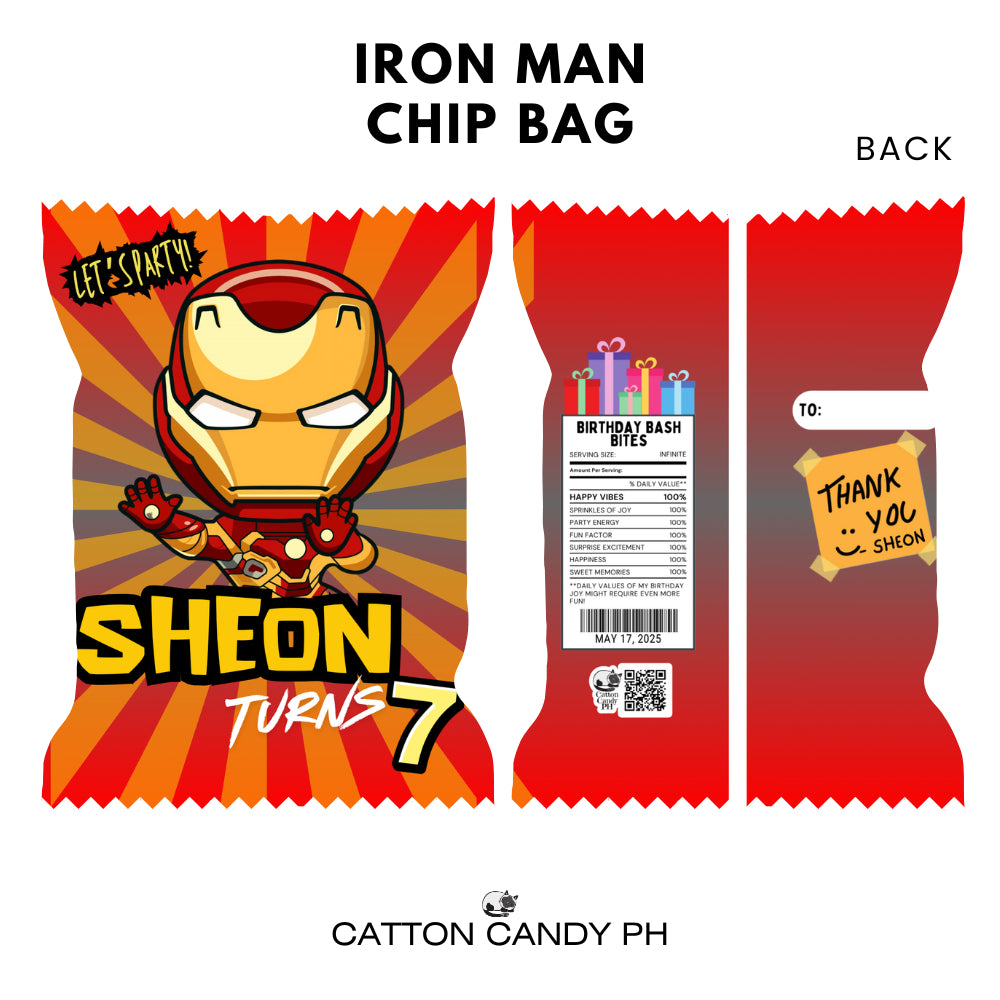 Personalized Birthday Loot Bag Party Favor Souvenir Chip Bag