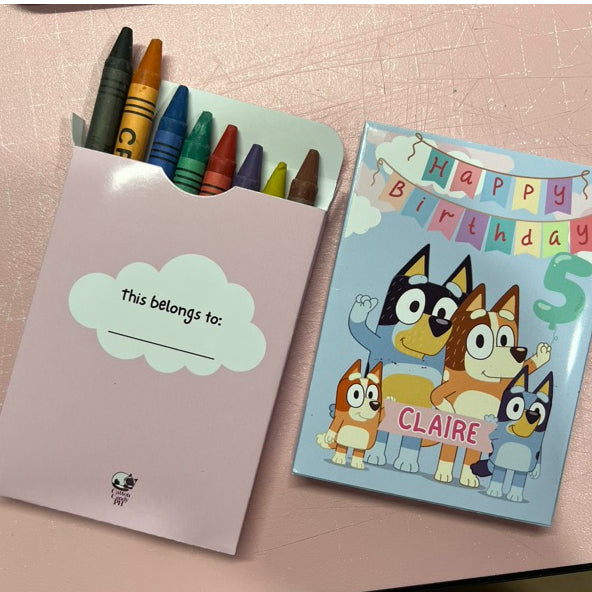 Personalized Crayons Birthday Loot bag fillers Party Souvenir