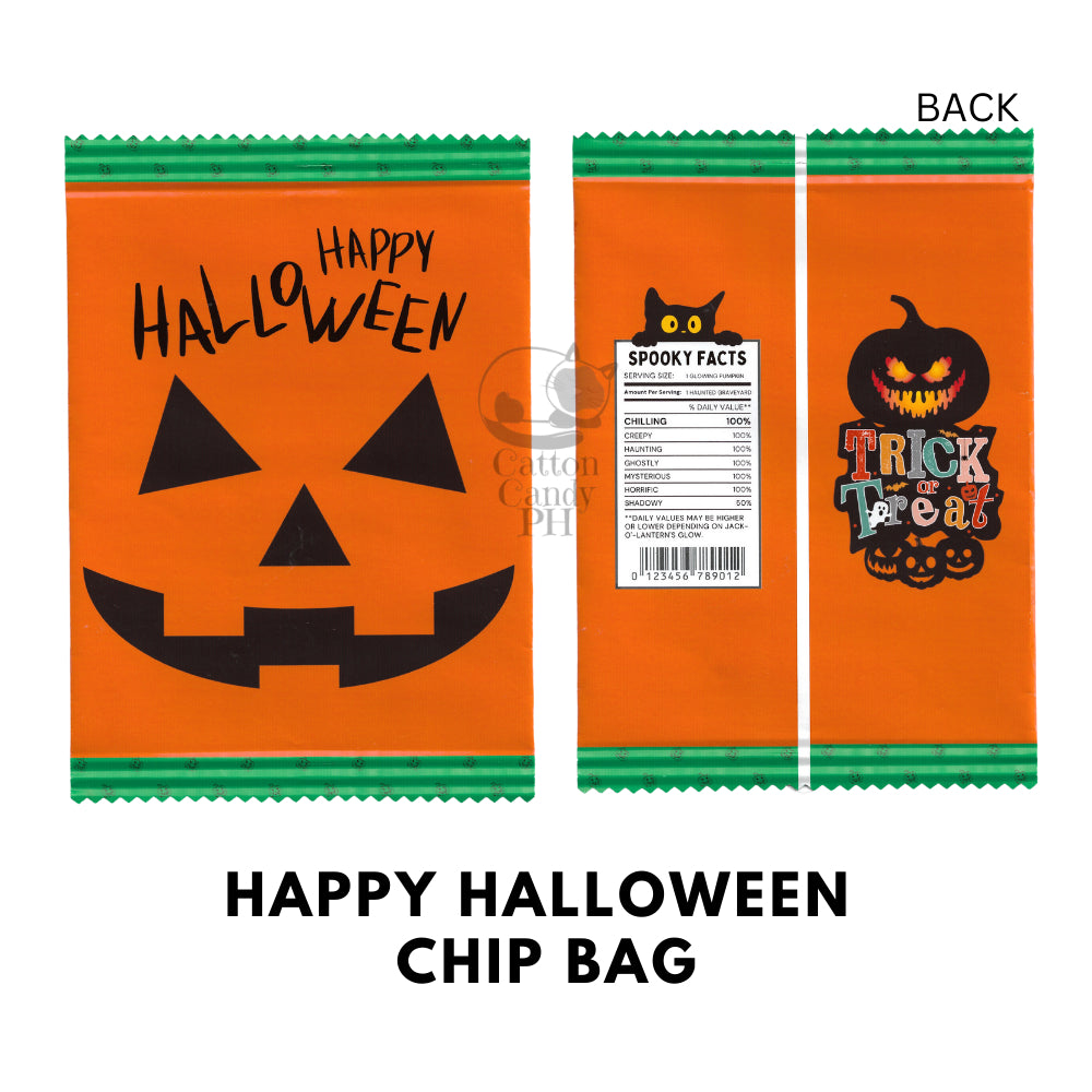 Happy Halloween Trick or Treat Cute Chip Bag Loot Bag Party Favor
