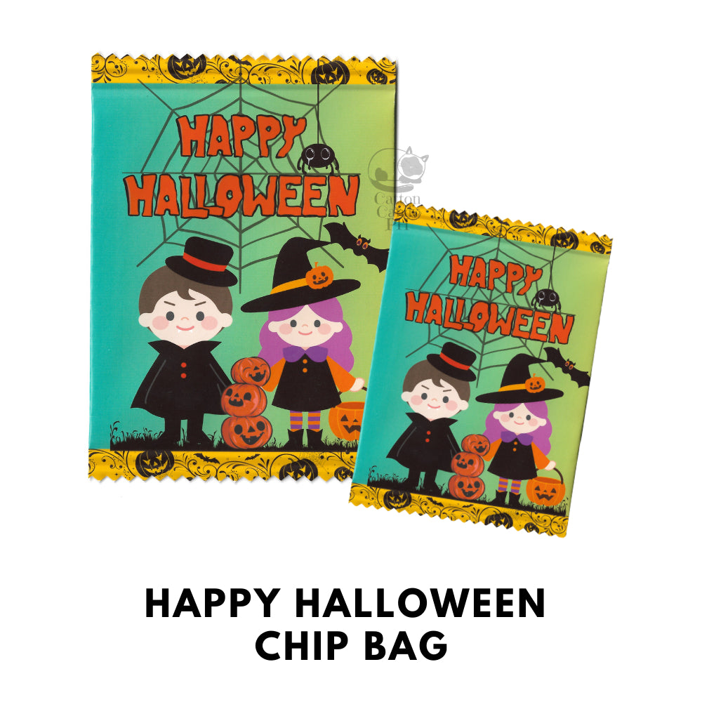 Happy Halloween Trick or Treat Cute Chip Bag Loot Bag Party Favor