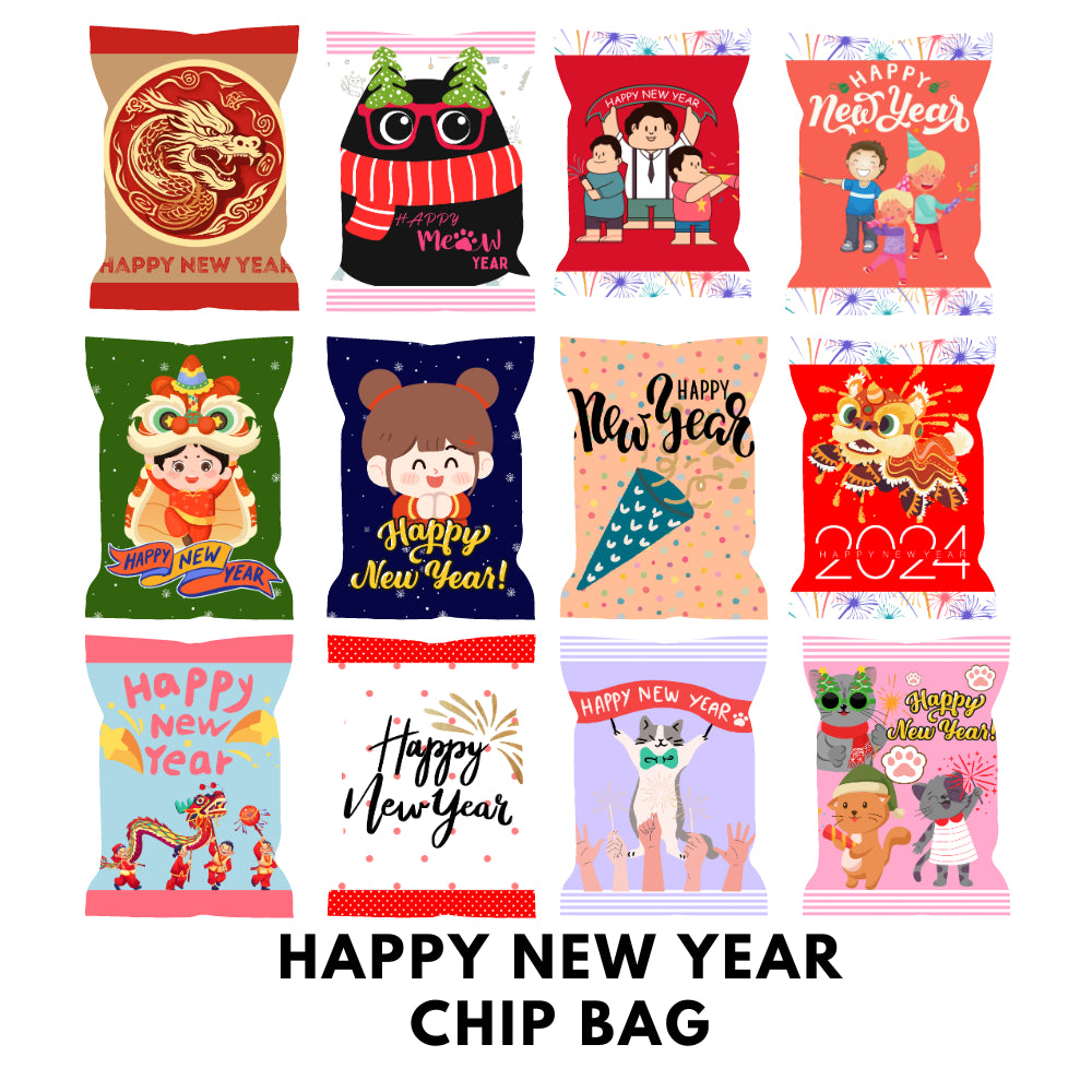 Christmas Mini Chip Bag | Cute Size Chip Bag | Angpao | Money Envelope 12 pcs per pack