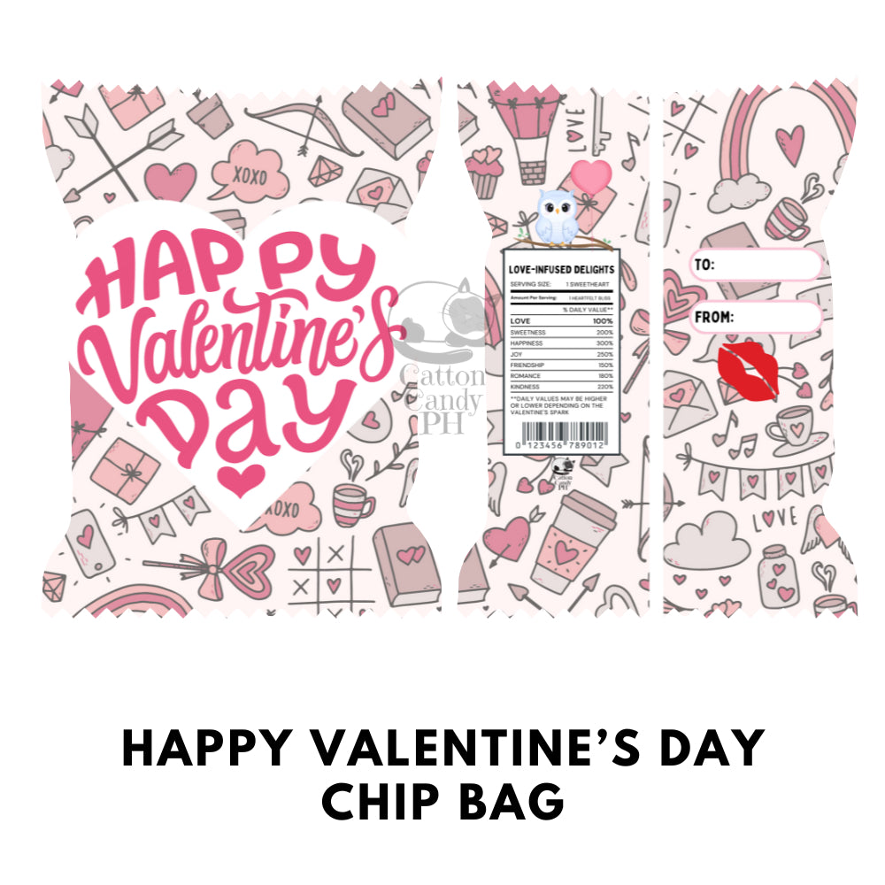 Happy Valentine's Day Chip Bag Loot Bag