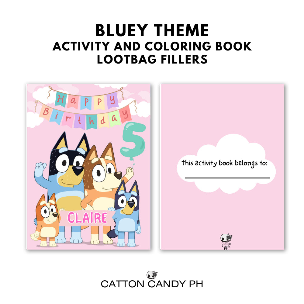 Personalized coloring book loot bag fillers Party favors Birthday Souvenirs