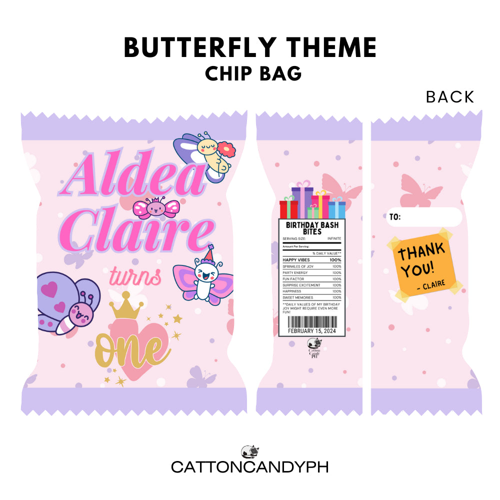 Themed Birthday Chip Bag Giveaways