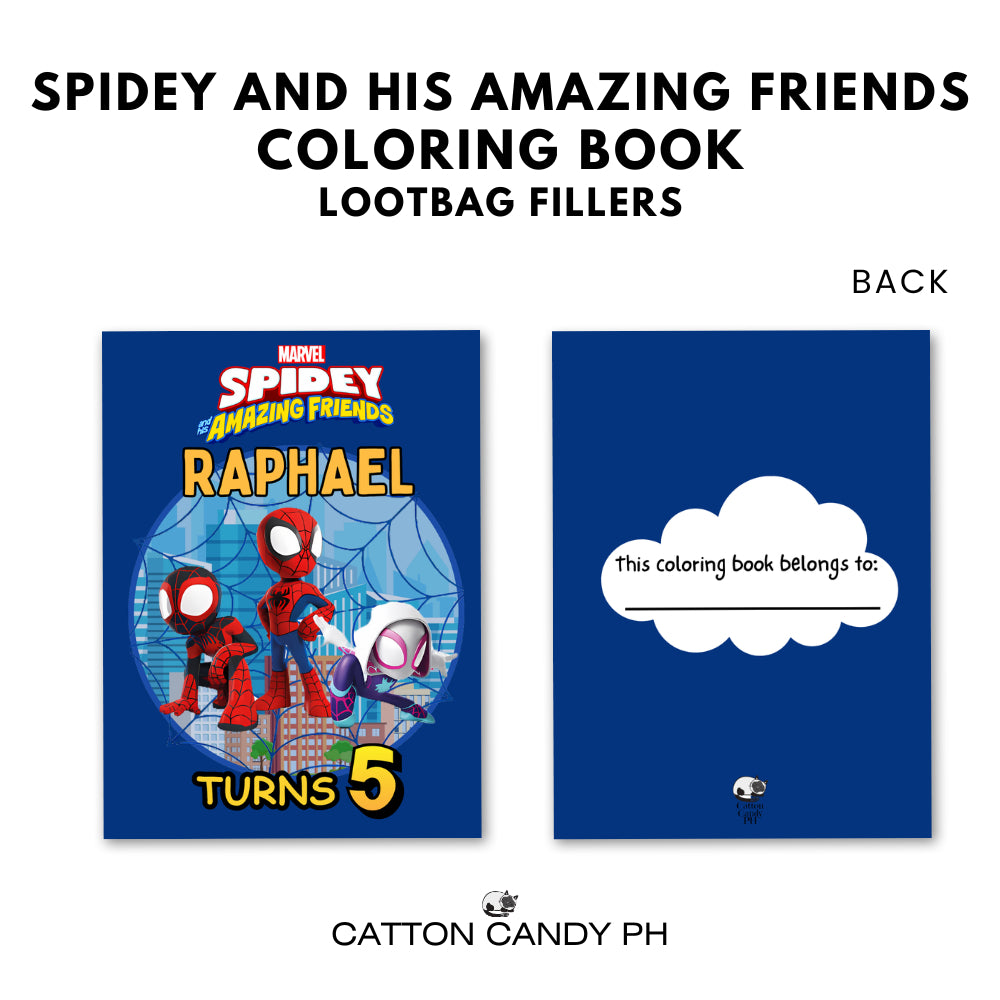 Personalized coloring book loot bag fillers Party favors Birthday Souvenirs