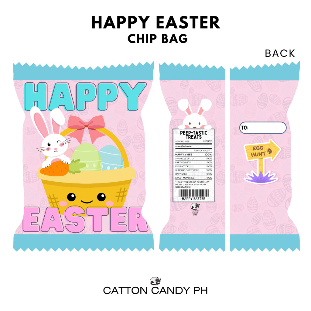 Happy Easter Sunday | Easter Egg Hunt | Chip Bag Loot Bag Party Holiday Favor
