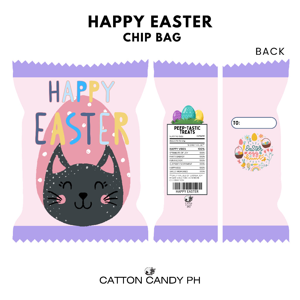 Happy Easter Sunday | Easter Egg Hunt | Chip Bag Loot Bag Party Holiday Favor