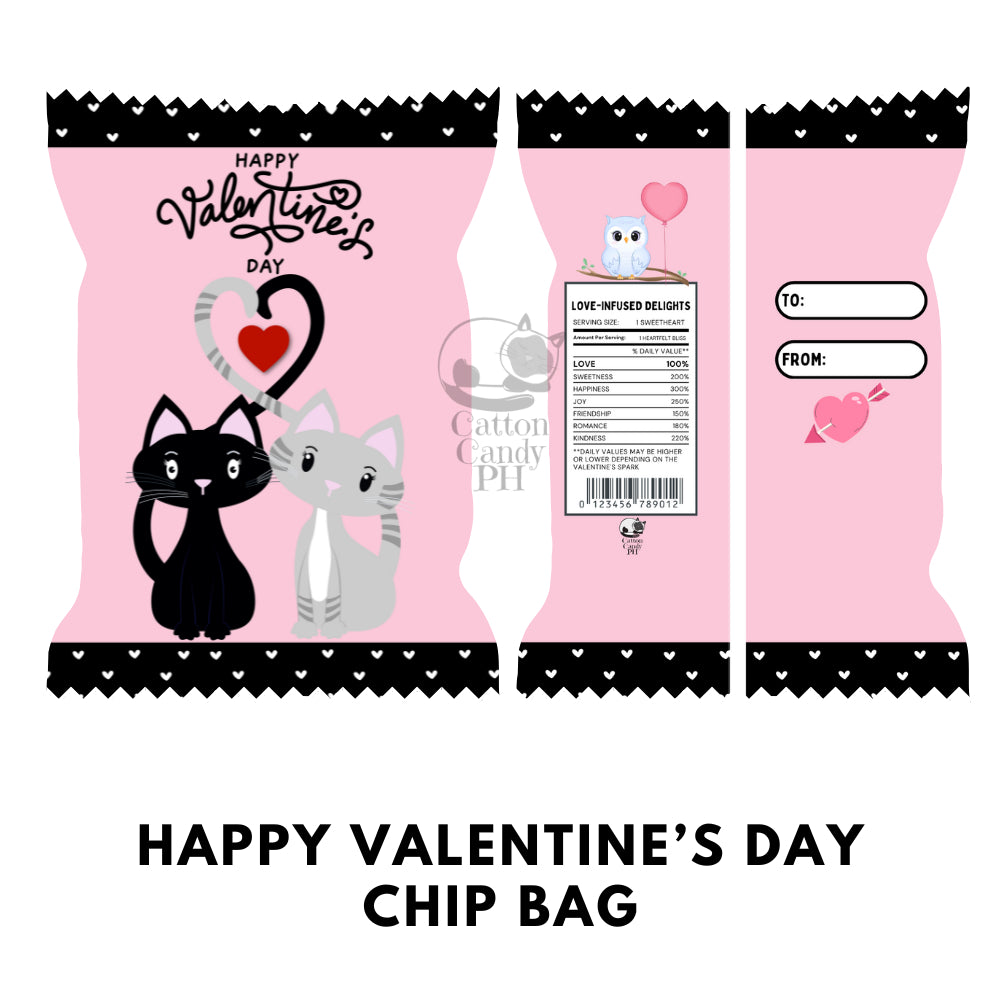 Happy Valentine's Day Chip Bag Loot Bag