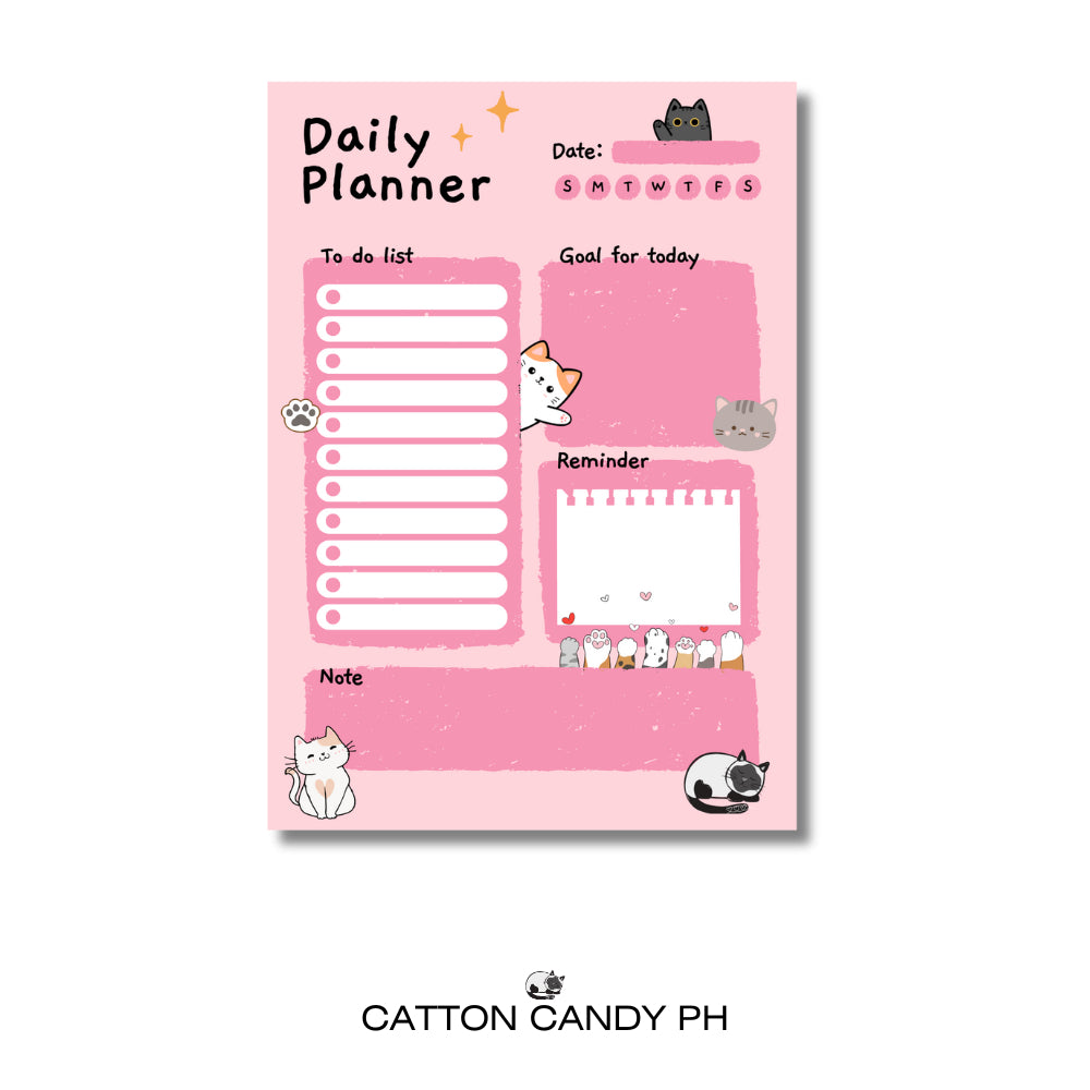 Cat Design Daily Planner Notepad