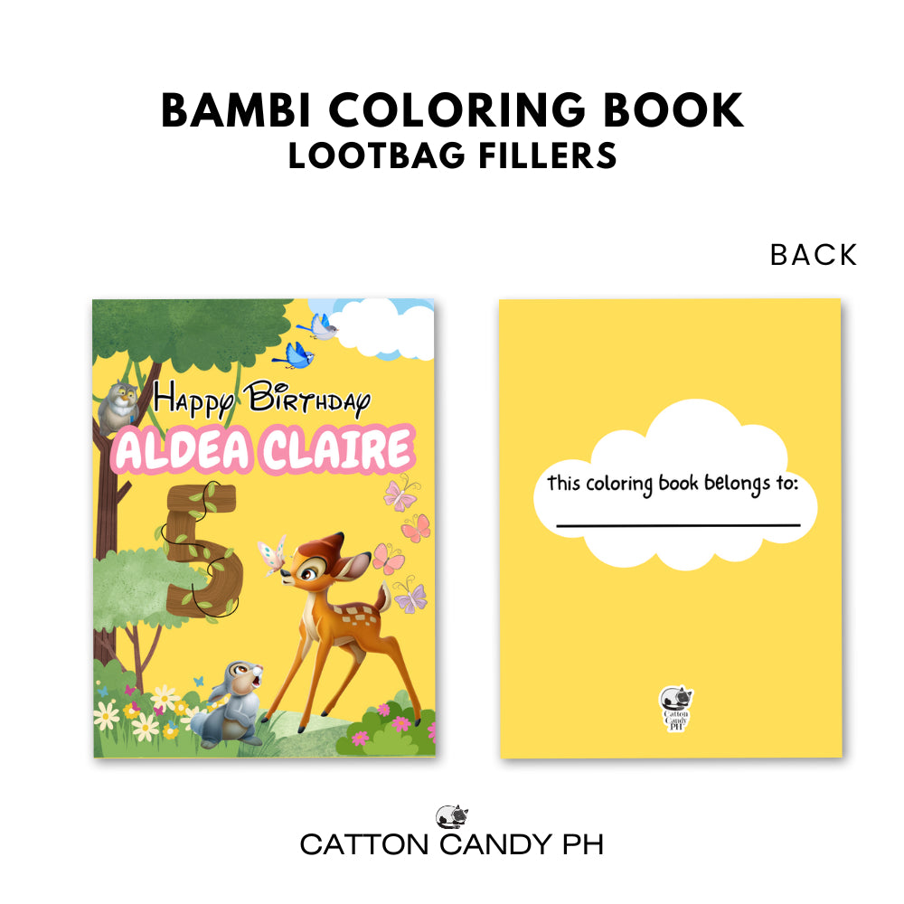 Personalized coloring book loot bag fillers Party favors Birthday Souvenirs