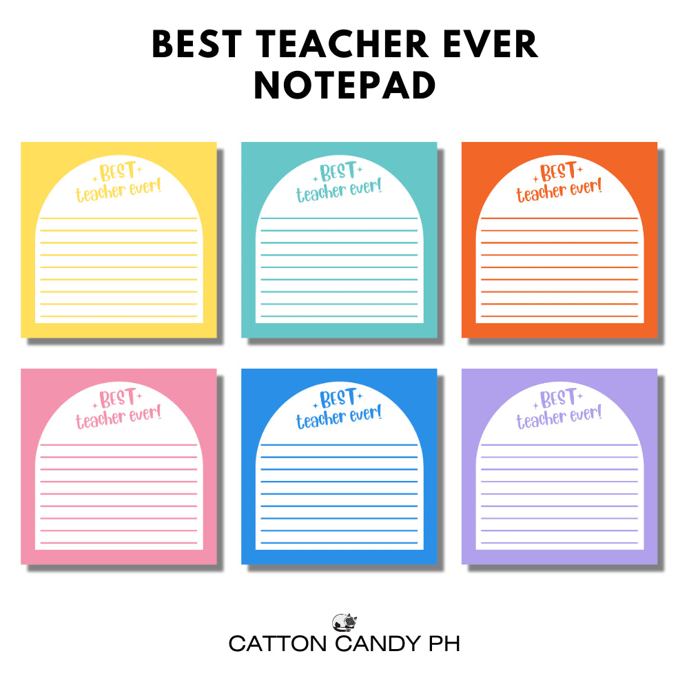 Happy Teacher's Day Best Teacher Ever Notepad Memo pad