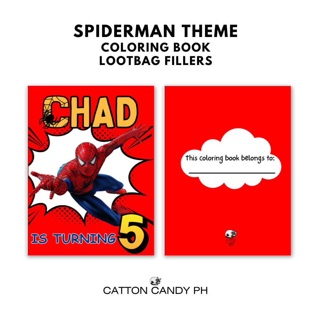 Personalized coloring book loot bag fillers Party favors Birthday Souvenirs