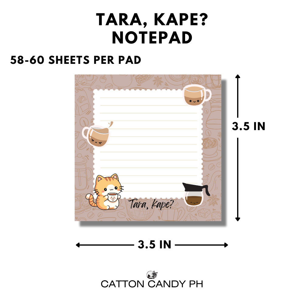 Tara, kape Notepad Memo pad