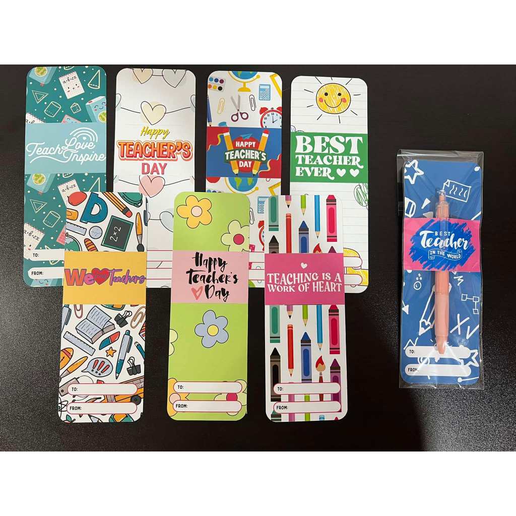 Happy Teacher's Day Pen Sleeve With Plastic (No pen included)