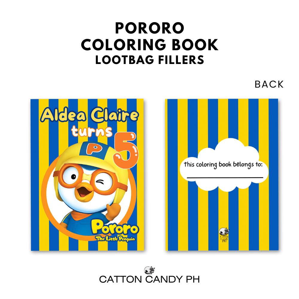 Personalized coloring book loot bag fillers Party favors Birthday Souvenirs