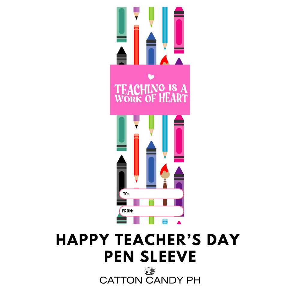Happy Teacher's Day Pen Sleeve With Plastic (No pen included)