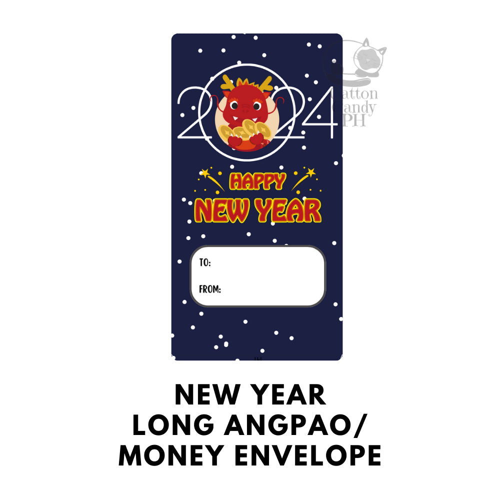 2025 New Year-Themed Long Angpao Money Envelope: Festive Cash Gift Holder for Holiday Giving