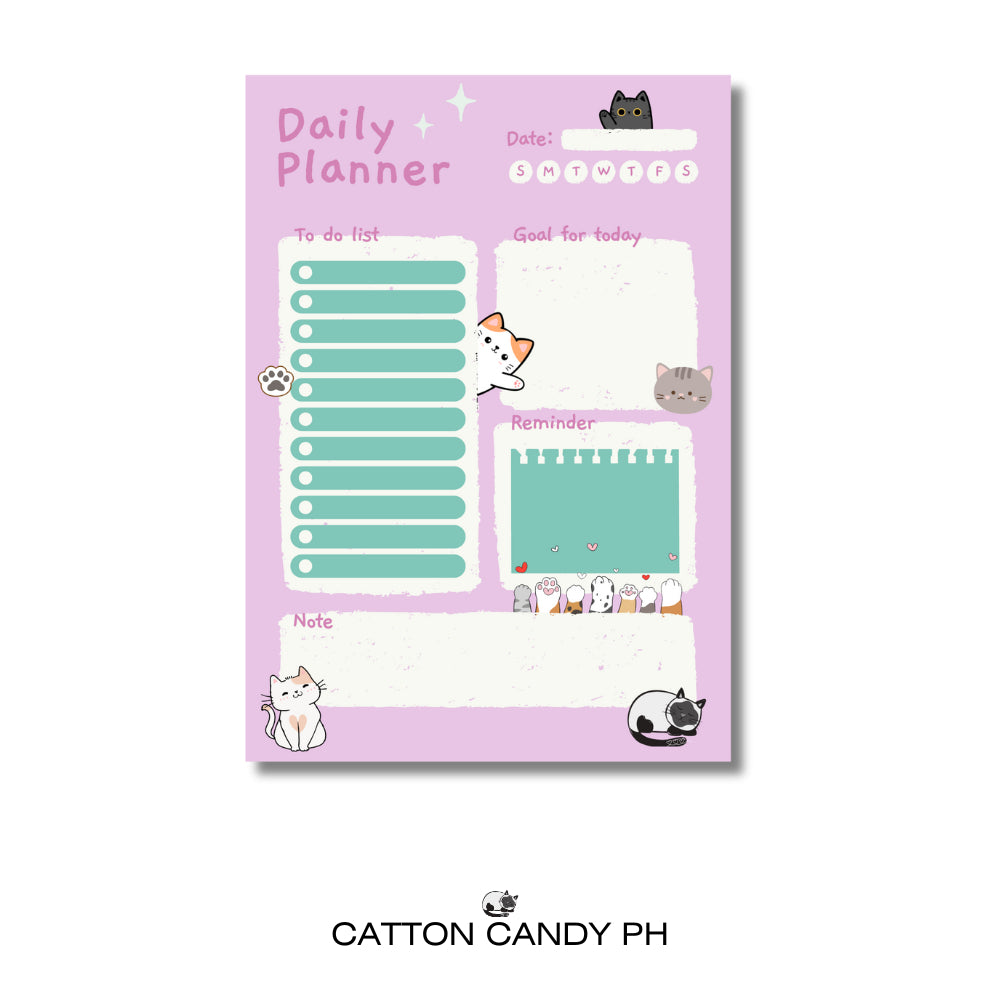 Cat Design Daily Planner Notepad
