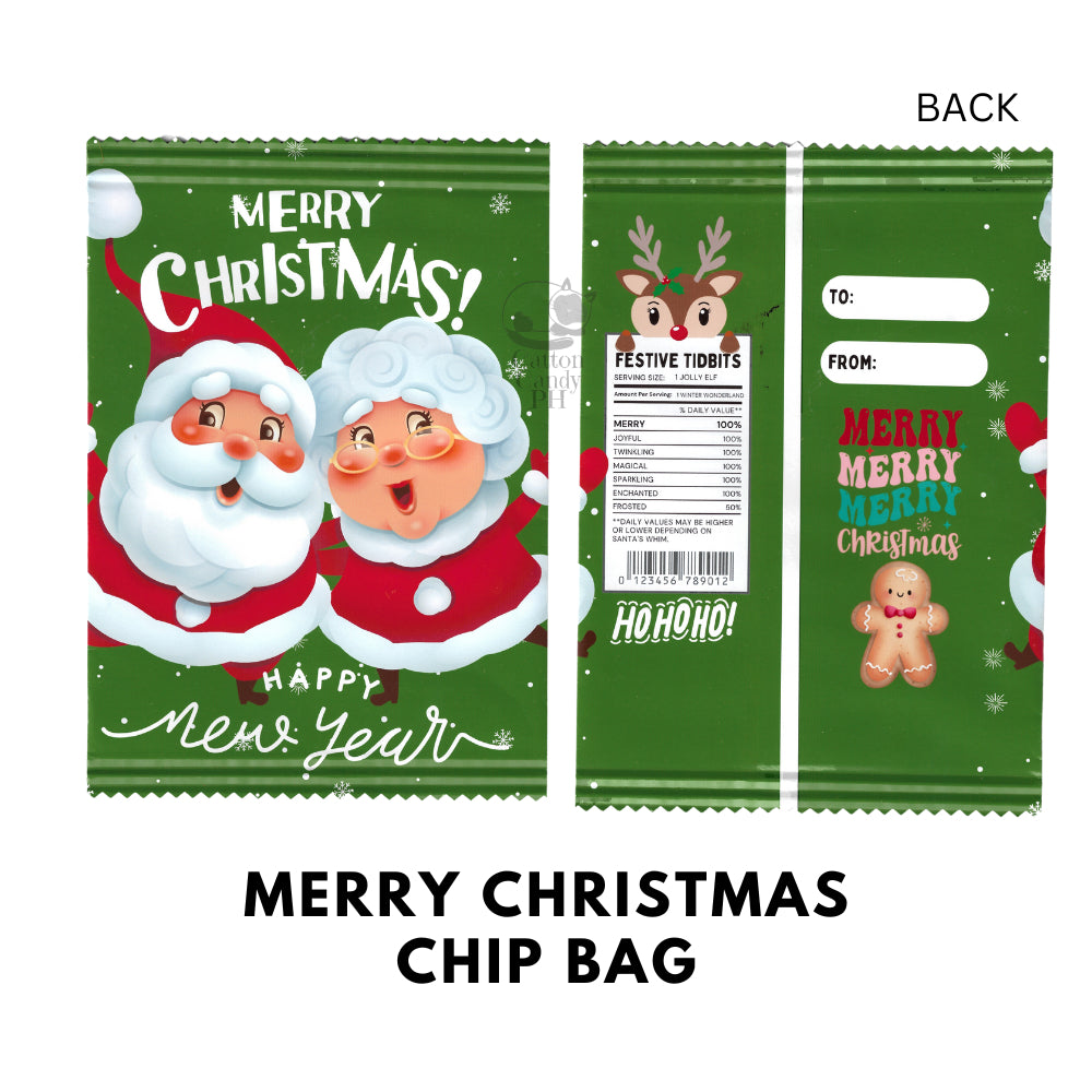 Christmas Mini Chip Bag | Cute Size Chip Bag | Angpao | Money Envelope 12 pcs per pack