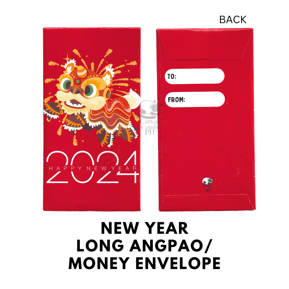 2025 New Year-Themed Long Angpao Money Envelope: Festive Cash Gift Holder for Holiday Giving