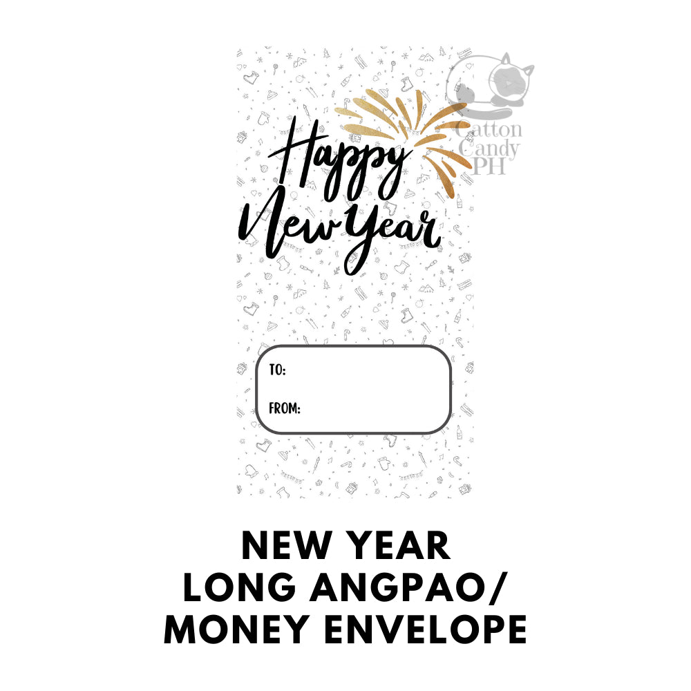 2025 New Year-Themed Long Angpao Money Envelope: Festive Cash Gift Holder for Holiday Giving