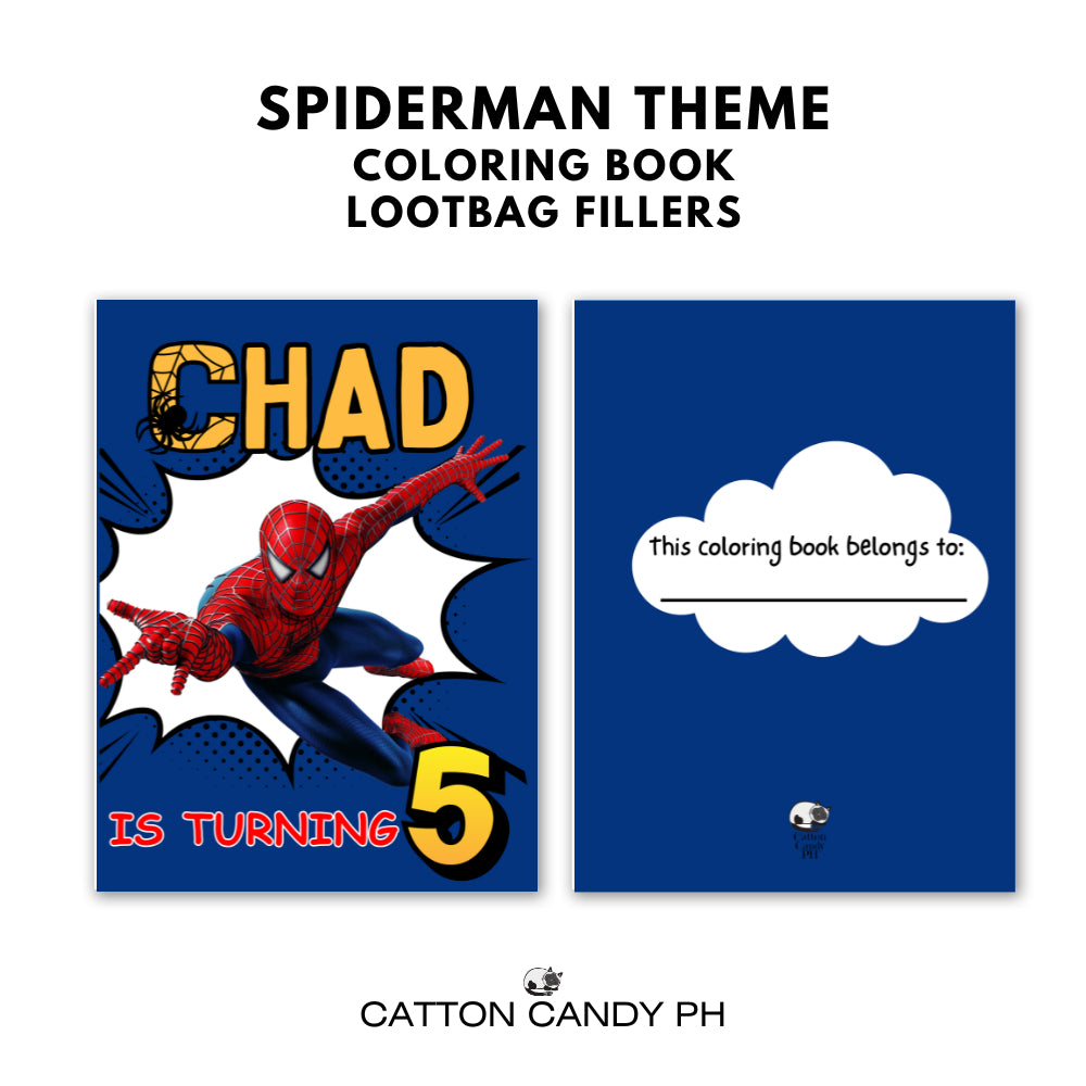 Personalized coloring book loot bag fillers Party favors Birthday Souvenirs
