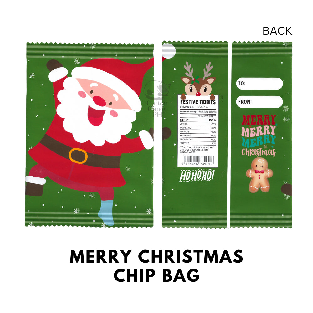 Christmas Mini Chip Bag | Cute Size Chip Bag | Angpao | Money Envelope 12 pcs per pack