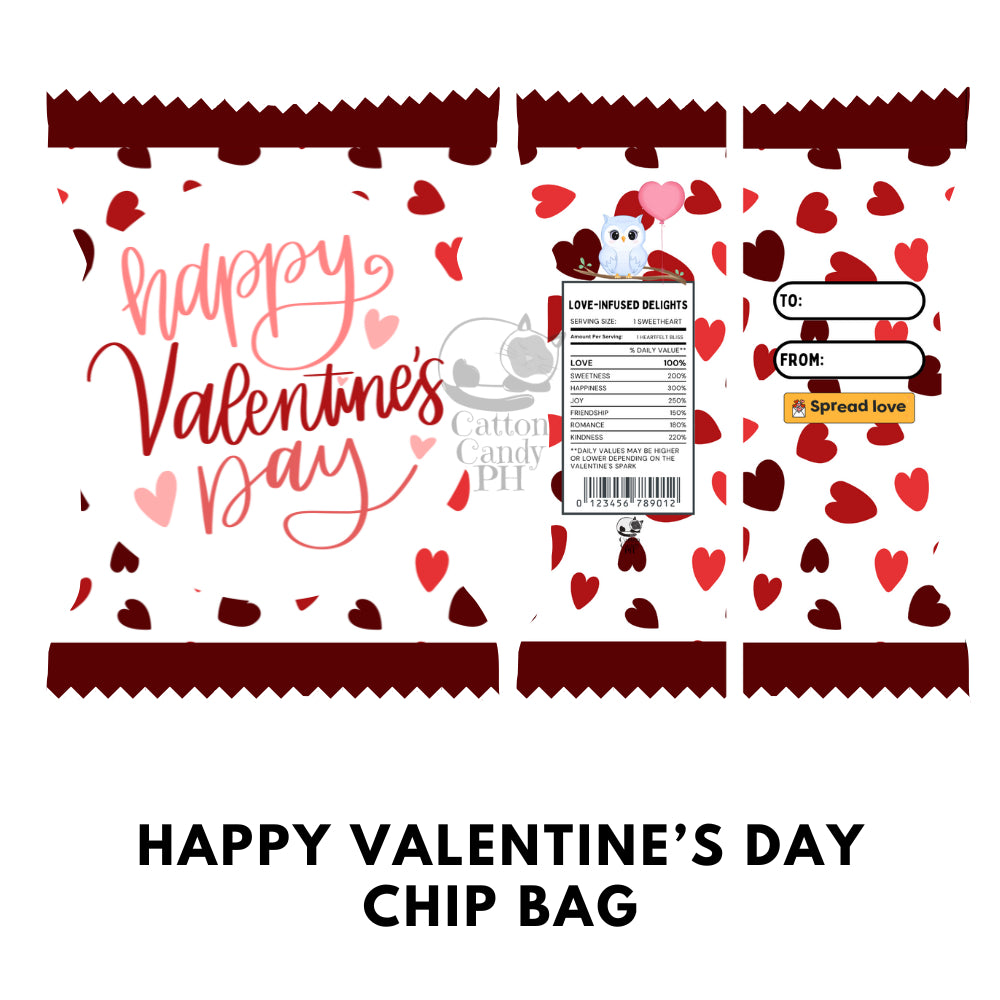 Happy Valentine's Day Chip Bag Loot Bag