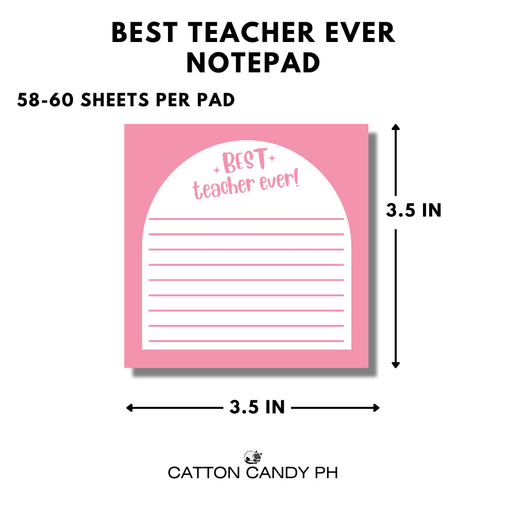 Happy Teacher's Day Best Teacher Ever Notepad Memo pad