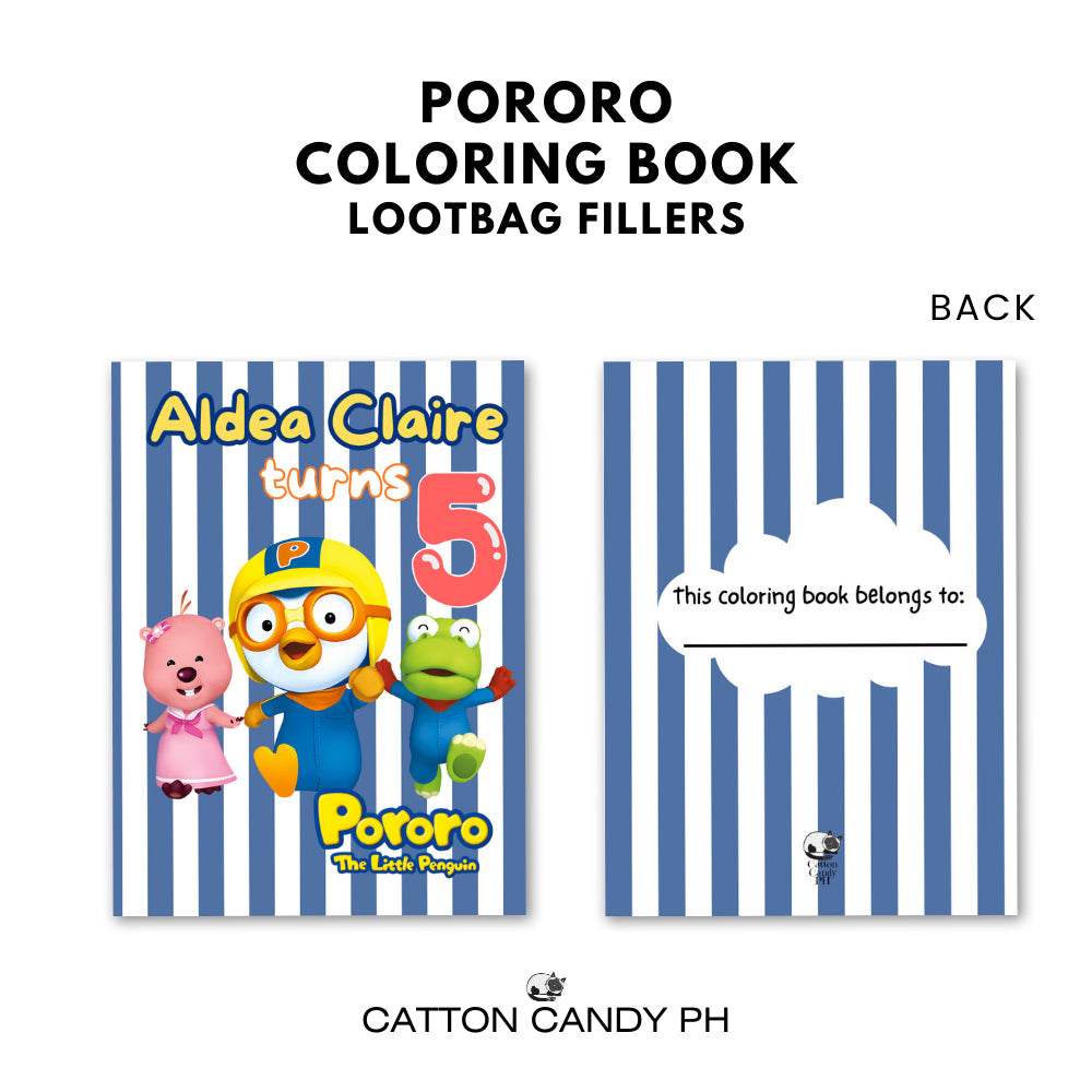 Personalized coloring book loot bag fillers Party favors Birthday Souvenirs