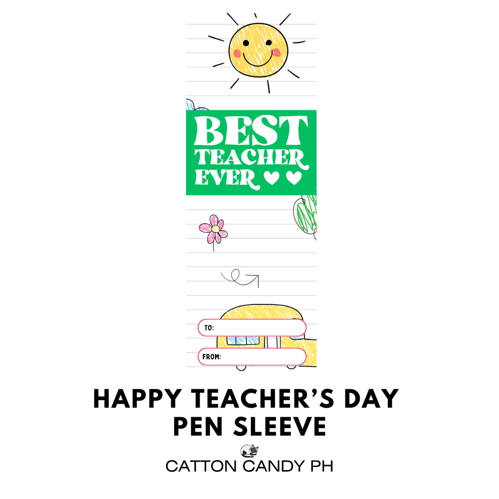 Happy Teacher's Day Pen Sleeve With Plastic (No pen included)