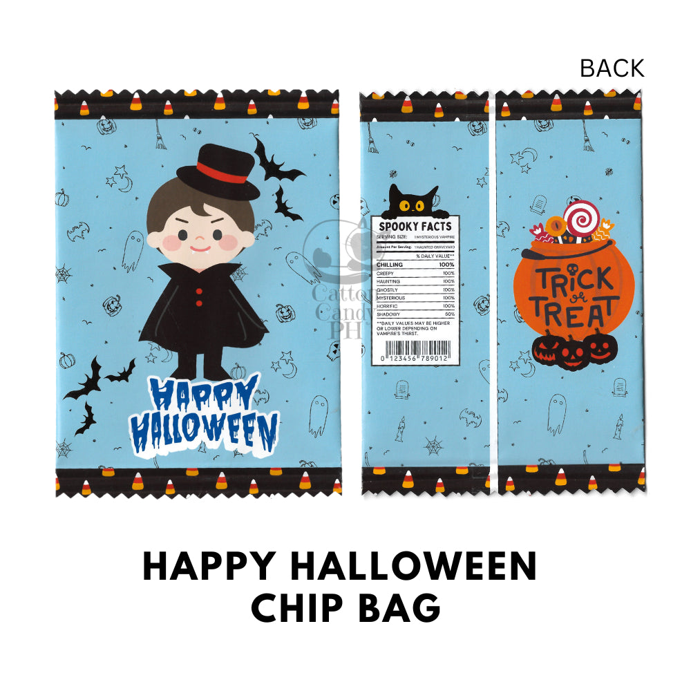 Happy Halloween Trick or Treat Cute Chip Bag Loot Bag Party Favor