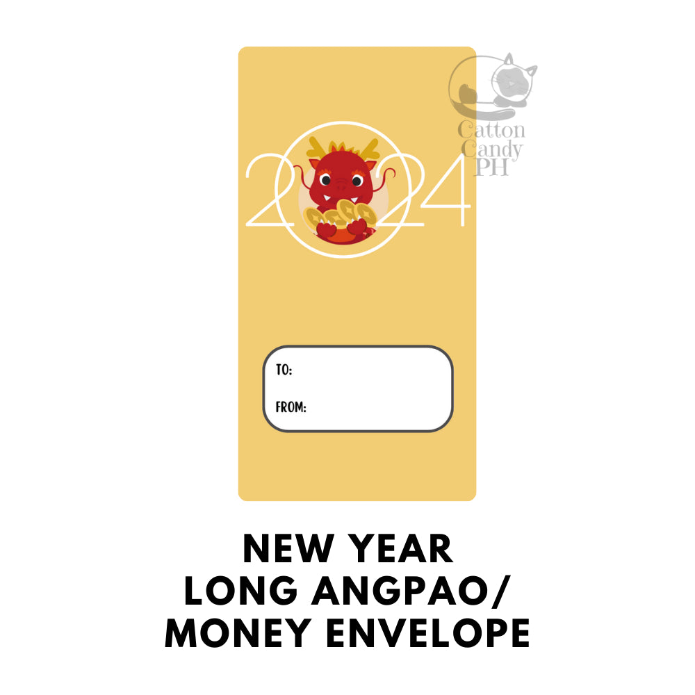 2025 New Year-Themed Long Angpao Money Envelope: Festive Cash Gift Holder for Holiday Giving
