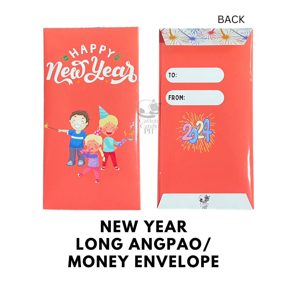 2025 New Year-Themed Long Angpao Money Envelope: Festive Cash Gift Holder for Holiday Giving