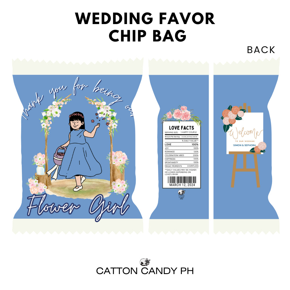 Bridesmaid Groomsman Flower Girl Ring Bearer Wedding Sponsors Proposal Gift Chip Bag
