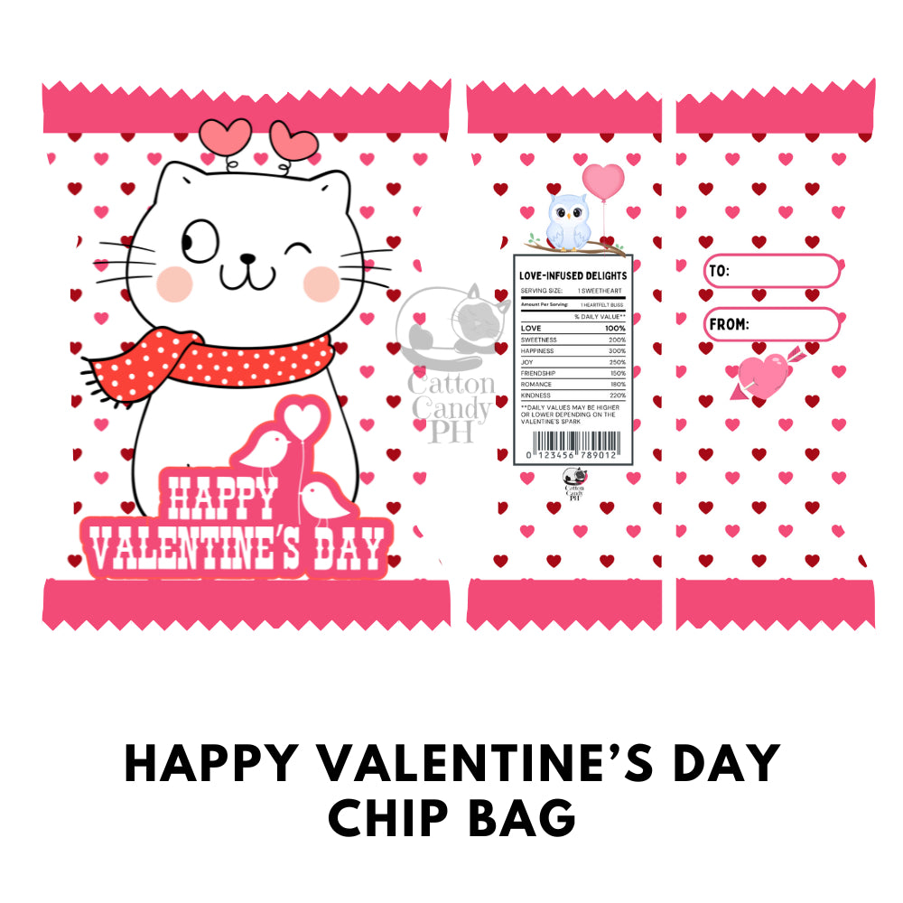 Happy Valentine's Day Chip Bag Loot Bag