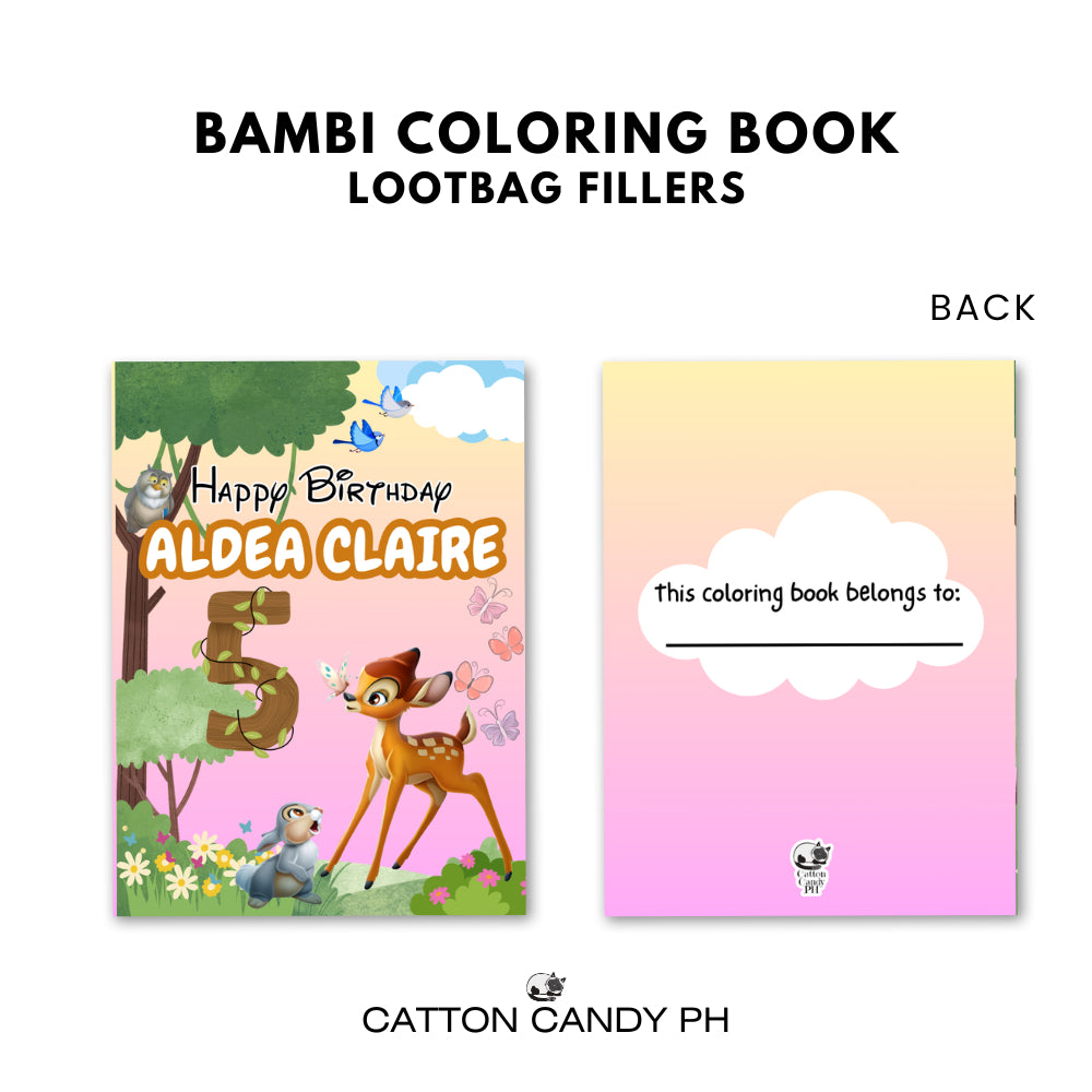 Personalized coloring book loot bag fillers Party favors Birthday Souvenirs