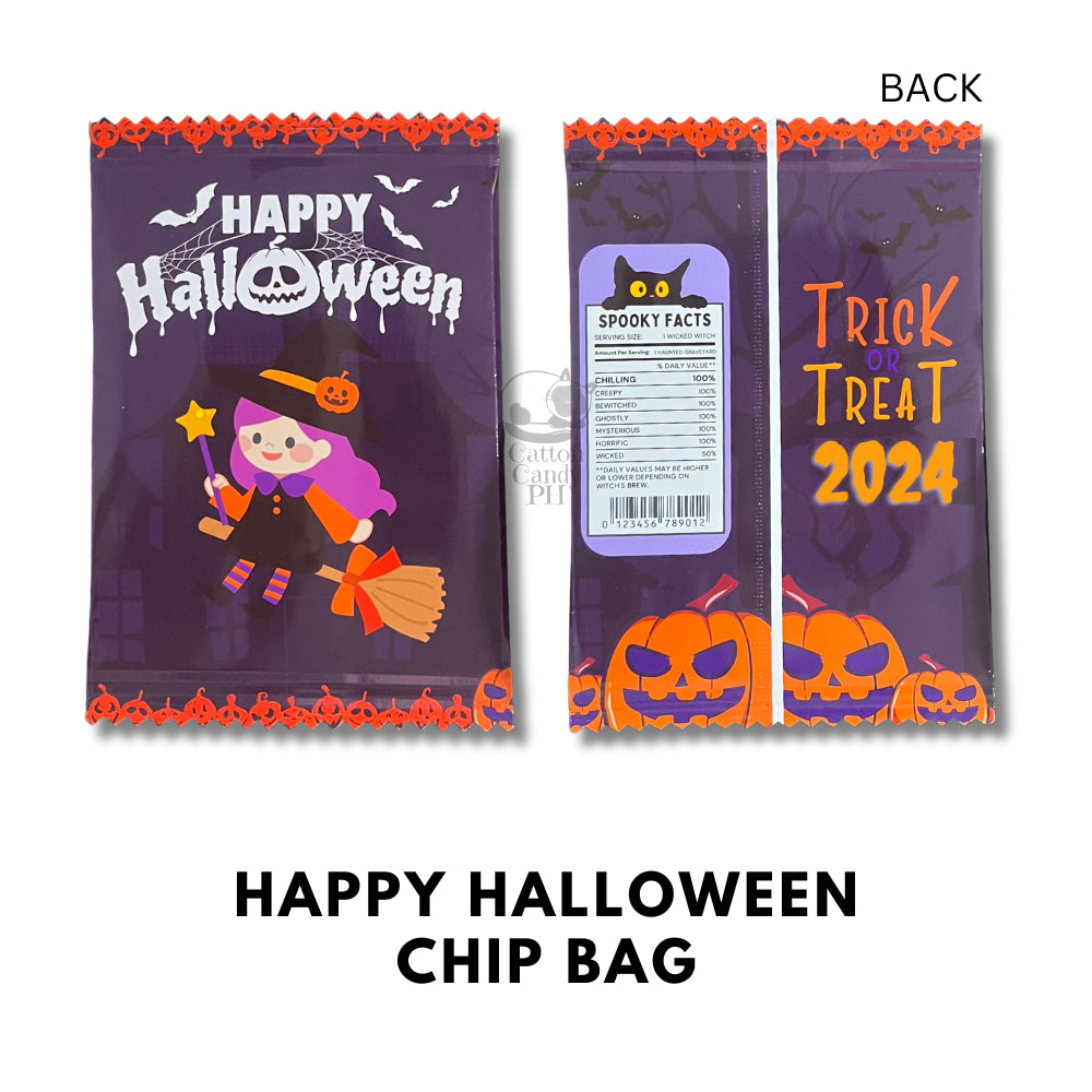 Happy Halloween Trick or Treat Cute Chip Bag Loot Bag Party Favor
